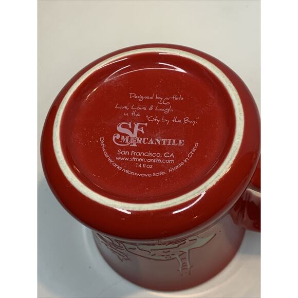 SF Mercantile "The City by the Bay" Red Skyline Coffee Mug - Picture 5 of 5
